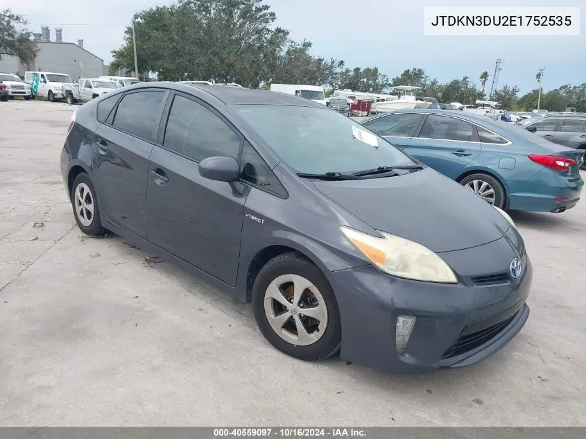 2014 Toyota Prius Two VIN: JTDKN3DU2E1752535 Lot: 40559097