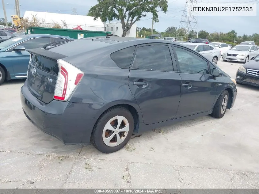 2014 Toyota Prius Two VIN: JTDKN3DU2E1752535 Lot: 40559097