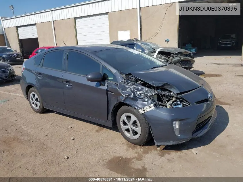 2014 Toyota Prius Two VIN: JTDKN3DU0E0370395 Lot: 40576391