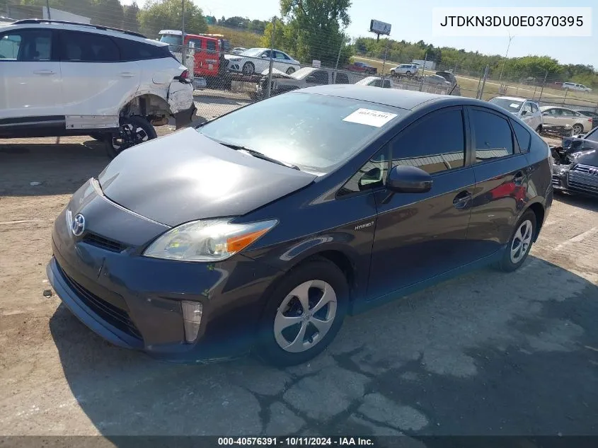 2014 Toyota Prius Two VIN: JTDKN3DU0E0370395 Lot: 40576391