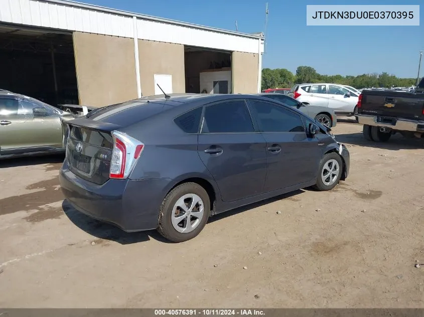 2014 Toyota Prius Two VIN: JTDKN3DU0E0370395 Lot: 40576391