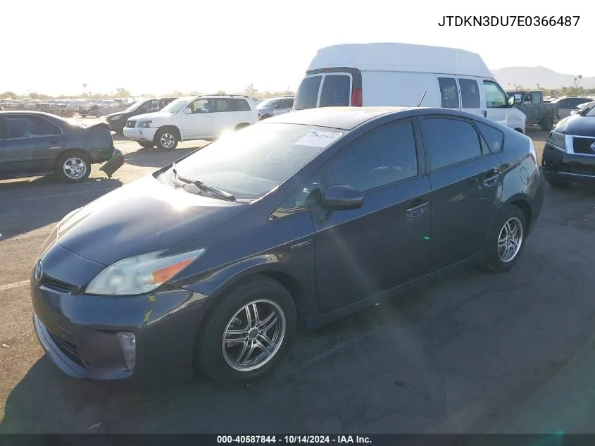 2014 Toyota Prius Three VIN: JTDKN3DU7E0366487 Lot: 40587844