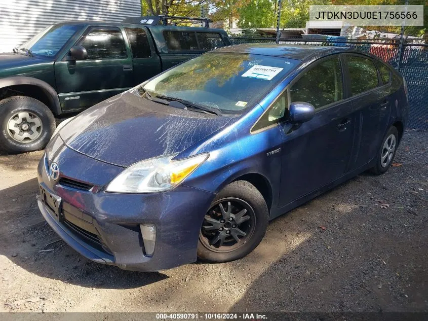 2014 Toyota Prius Two VIN: JTDKN3DU0E1756566 Lot: 40590791