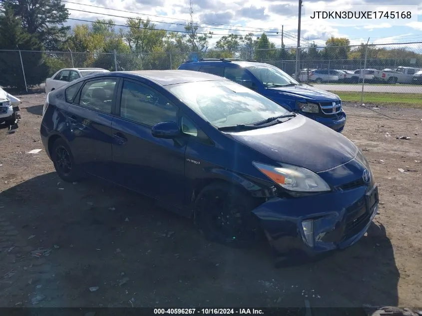 2014 Toyota Prius Two VIN: JTDKN3DUXE1745168 Lot: 40596267