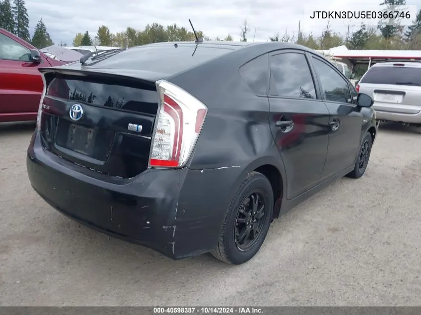 2014 Toyota Prius Two VIN: JTDKN3DU5E0366746 Lot: 40598387