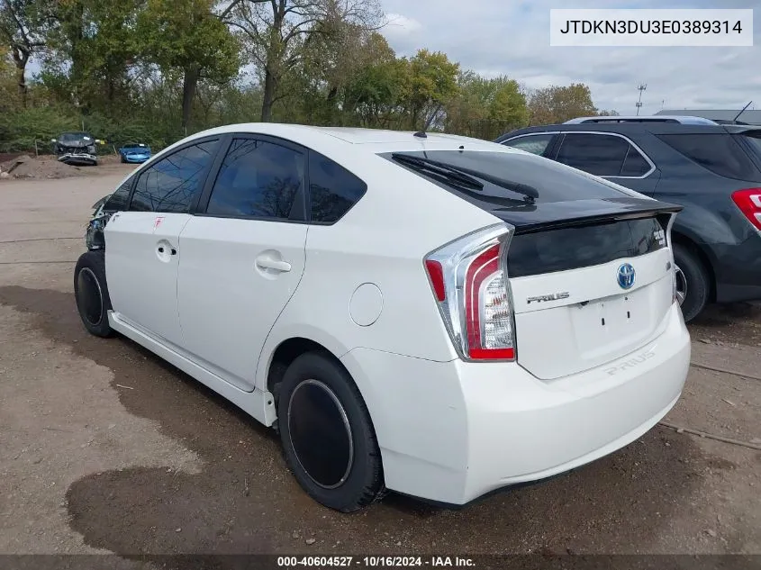 JTDKN3DU3E0389314 2014 Toyota Prius Two