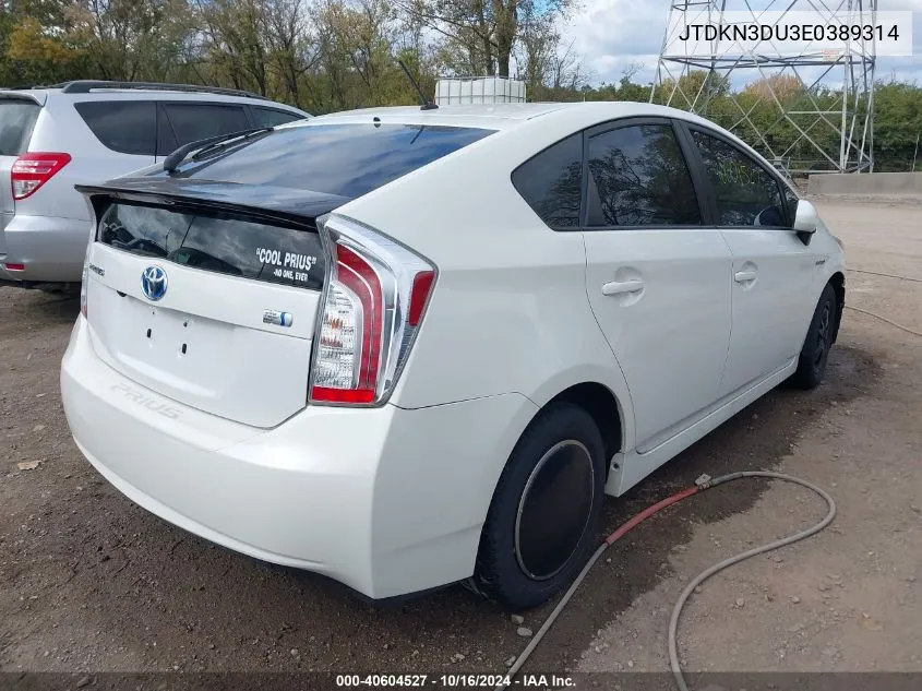 JTDKN3DU3E0389314 2014 Toyota Prius Two