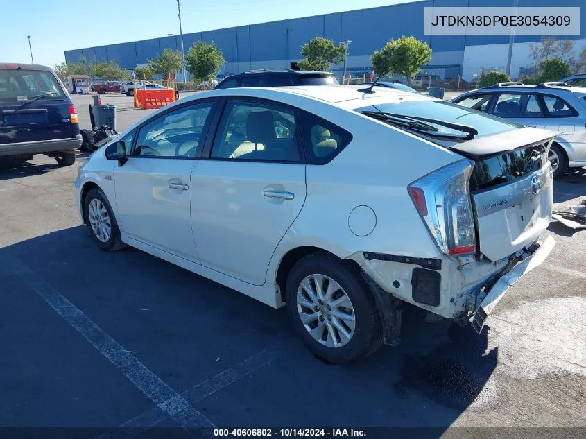 2014 Toyota Prius Plug-In VIN: JTDKN3DP0E3054309 Lot: 40606802