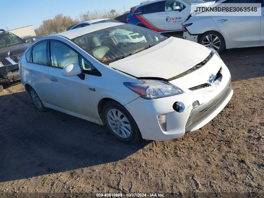 2014 Toyota Prius Plug-In Advanced VIN: JTDKN3DP8E3063548 Lot: 40610969