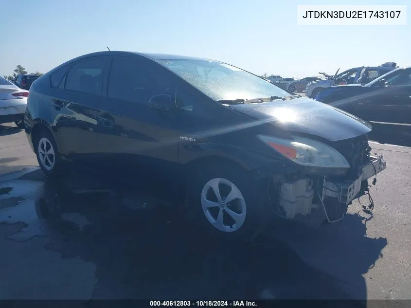 JTDKN3DU2E1743107 2014 Toyota Prius Two