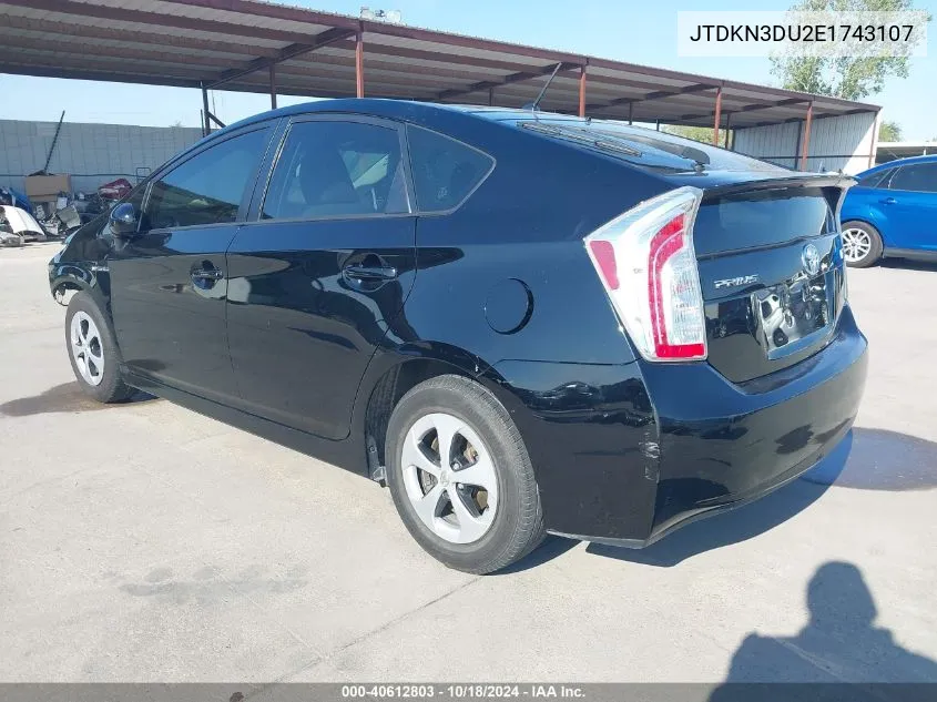 JTDKN3DU2E1743107 2014 Toyota Prius Two