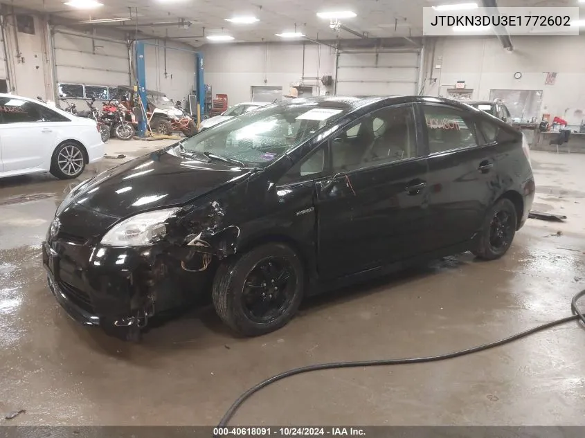 JTDKN3DU3E1772602 2014 Toyota Prius Two