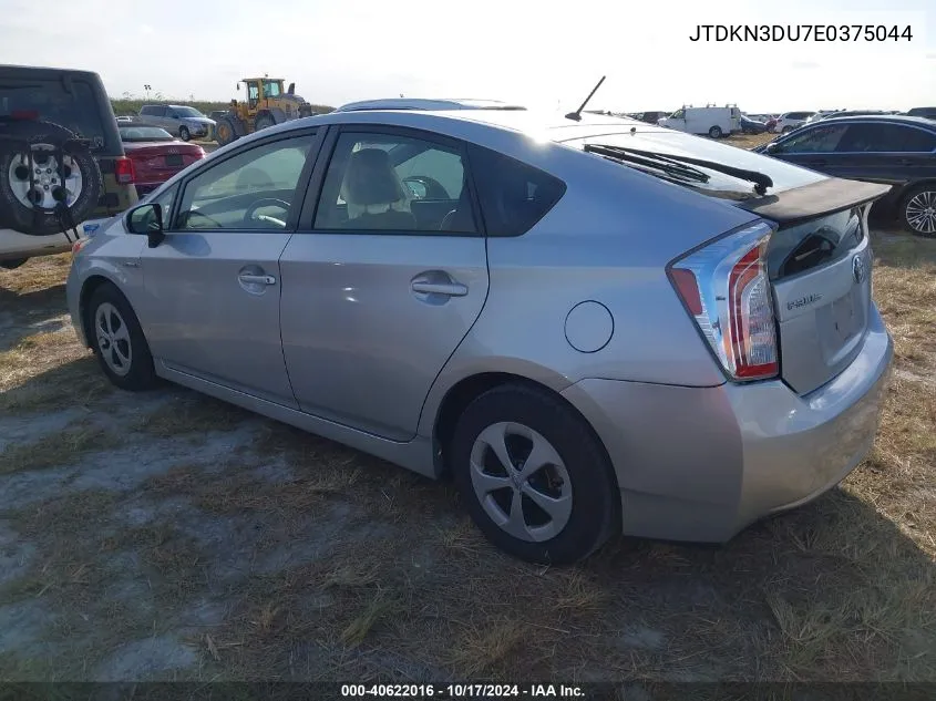 2014 Toyota Prius Two VIN: JTDKN3DU7E0375044 Lot: 40622016