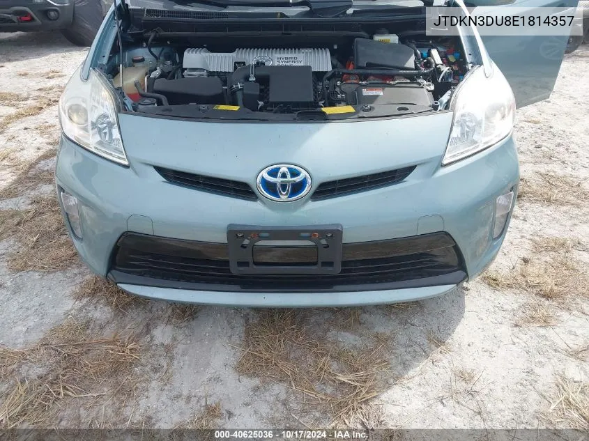 2014 Toyota Prius VIN: JTDKN3DU8E1814357 Lot: 40625036