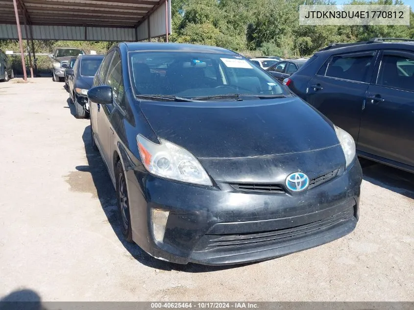 2014 Toyota Prius VIN: JTDKN3DU4E1770812 Lot: 40625464