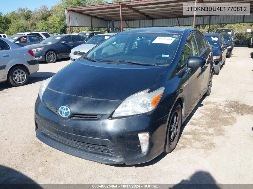 2014 Toyota Prius VIN: JTDKN3DU4E1770812 Lot: 40625464