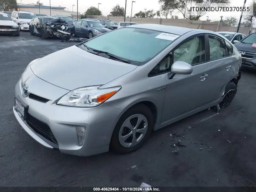 2014 Toyota Prius Two VIN: JTDKN3DU7E0370555 Lot: 40629404