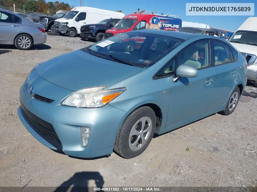 JTDKN3DUXE1765839 2014 Toyota Prius Two