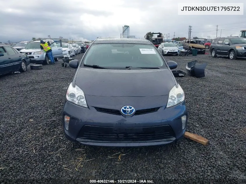 2014 Toyota Prius VIN: JTDKN3DU7E1795722 Lot: 40632146