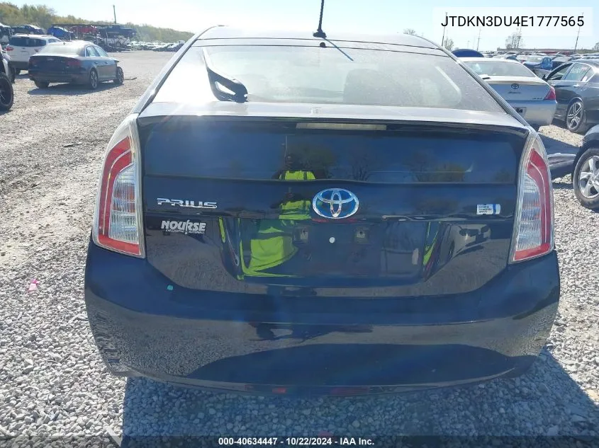 2014 Toyota Prius VIN: JTDKN3DU4E1777565 Lot: 40634447