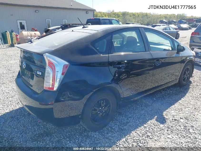 2014 Toyota Prius VIN: JTDKN3DU4E1777565 Lot: 40634447