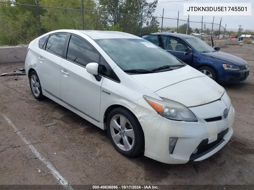 2014 Toyota Prius VIN: JTDKN3DU5E1745501 Lot: 40636095