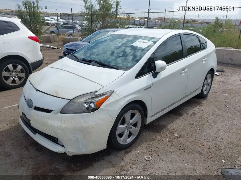 2014 Toyota Prius VIN: JTDKN3DU5E1745501 Lot: 40636095