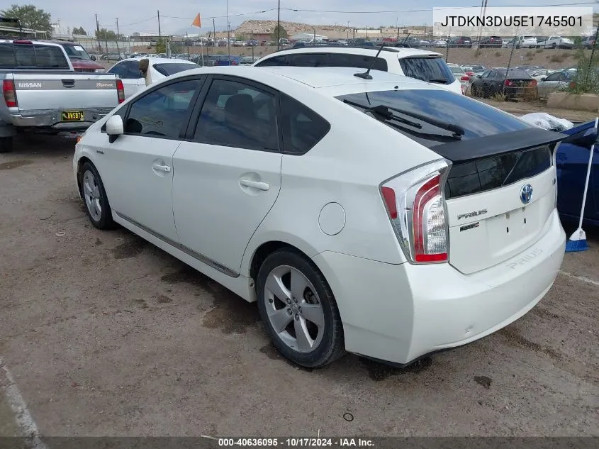 2014 Toyota Prius VIN: JTDKN3DU5E1745501 Lot: 40636095