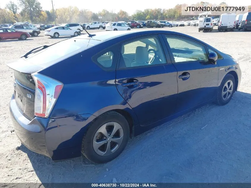 JTDKN3DU0E1777949 2014 Toyota Prius