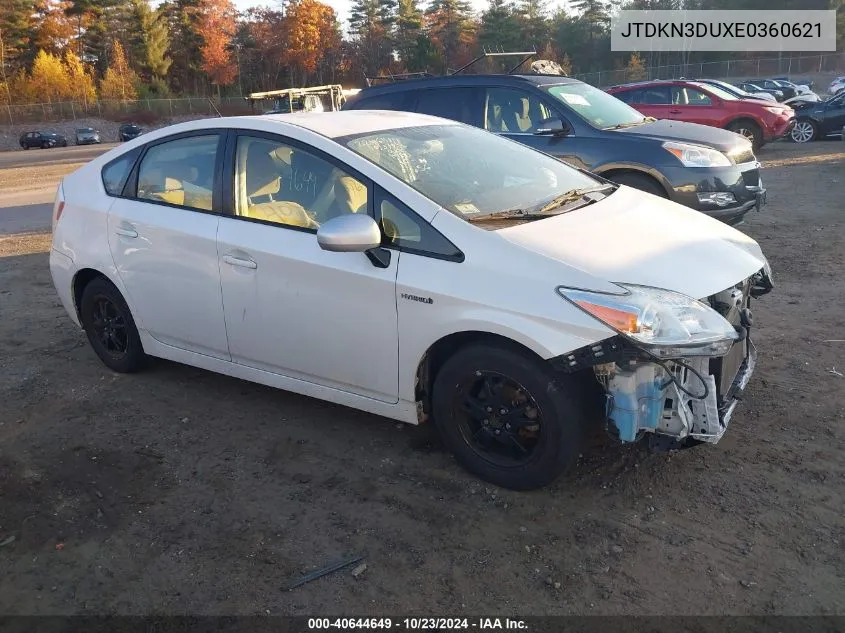 JTDKN3DUXE0360621 2014 Toyota Prius