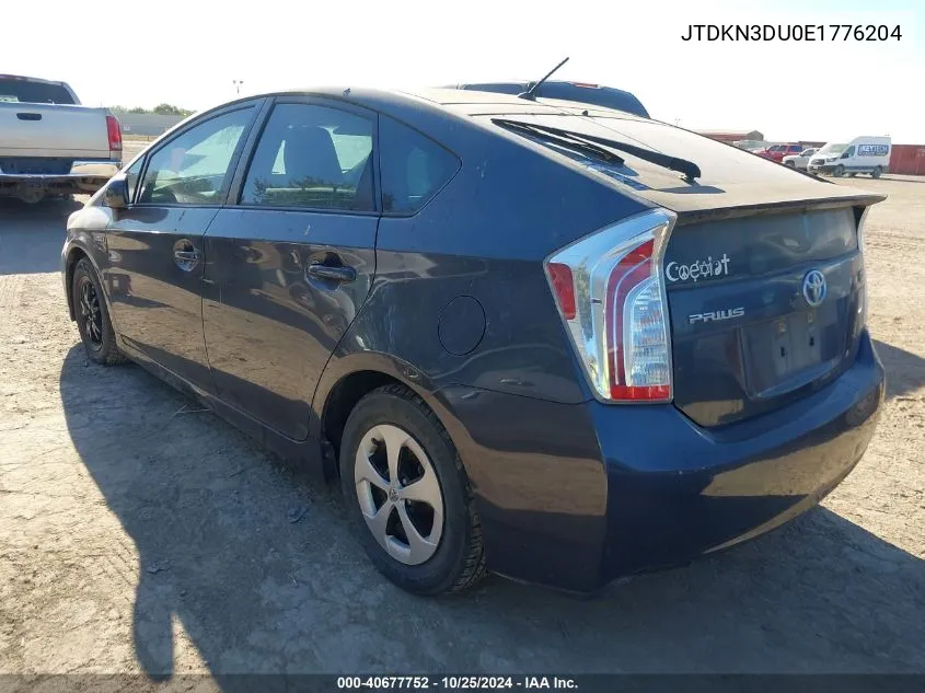 JTDKN3DU0E1776204 2014 Toyota Prius Two