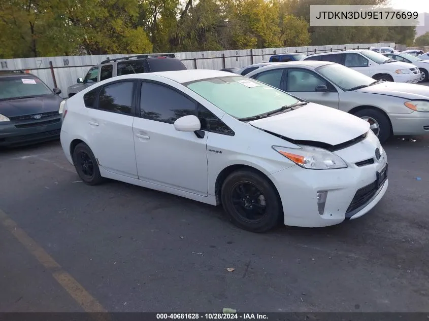 2014 Toyota Prius Four VIN: JTDKN3DU9E1776699 Lot: 40681628