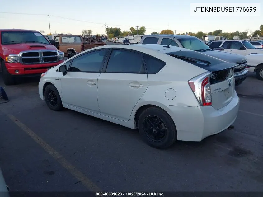 JTDKN3DU9E1776699 2014 Toyota Prius Four