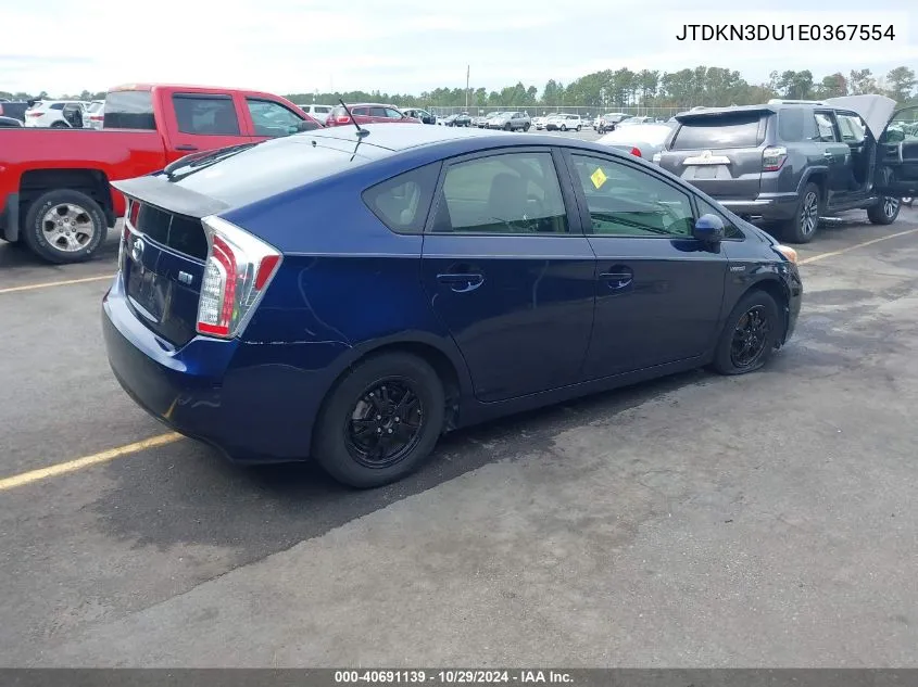 2014 Toyota Prius Two VIN: JTDKN3DU1E0367554 Lot: 40691139