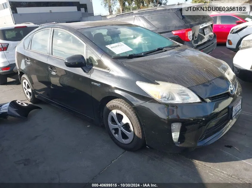 2014 Toyota Prius Two VIN: JTDKN3DU0E0358182 Lot: 40699515