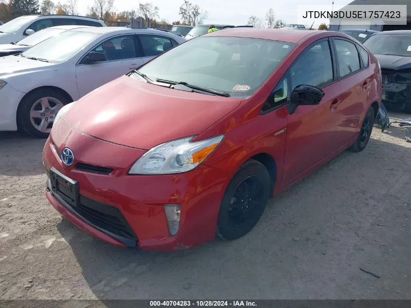 JTDKN3DU5E1757423 2014 Toyota Prius