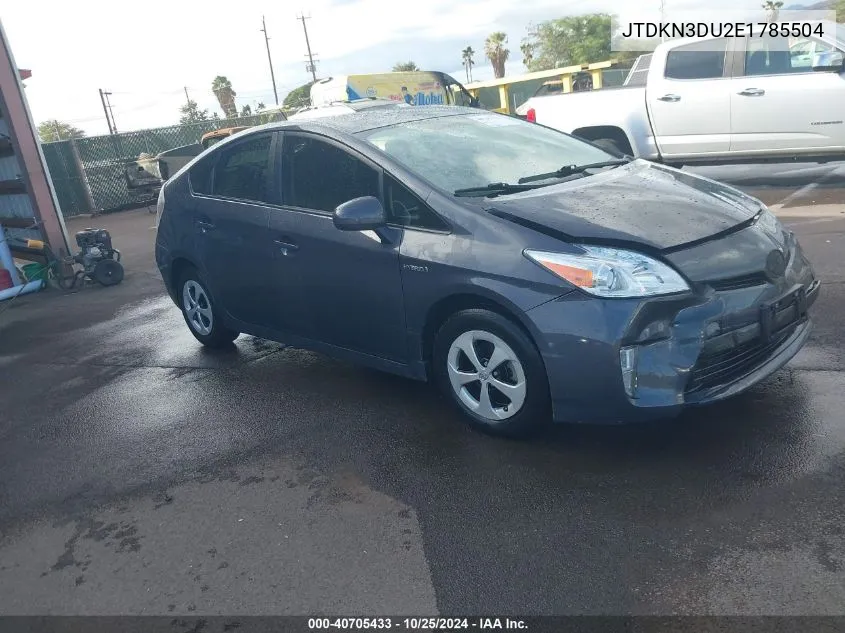 JTDKN3DU2E1785504 2014 Toyota Prius Five/Four/Three/Two