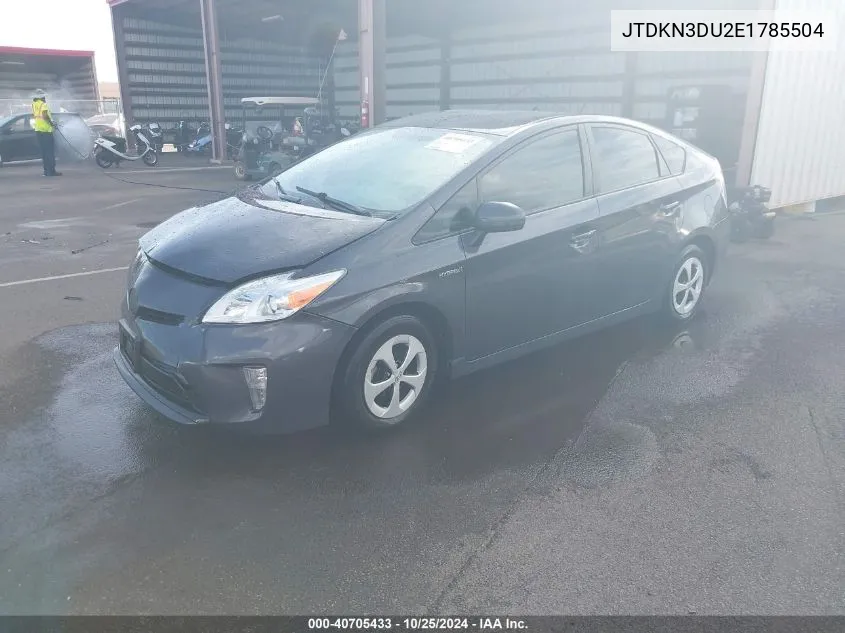 JTDKN3DU2E1785504 2014 Toyota Prius Five/Four/Three/Two