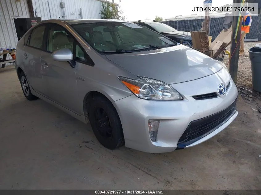 2014 Toyota Prius VIN: JTDKN3DU6E1796554 Lot: 40721977