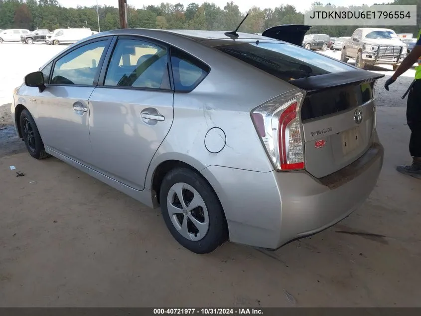 2014 Toyota Prius VIN: JTDKN3DU6E1796554 Lot: 40721977