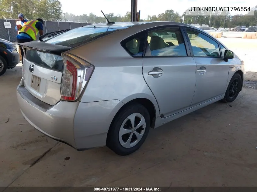 2014 Toyota Prius VIN: JTDKN3DU6E1796554 Lot: 40721977