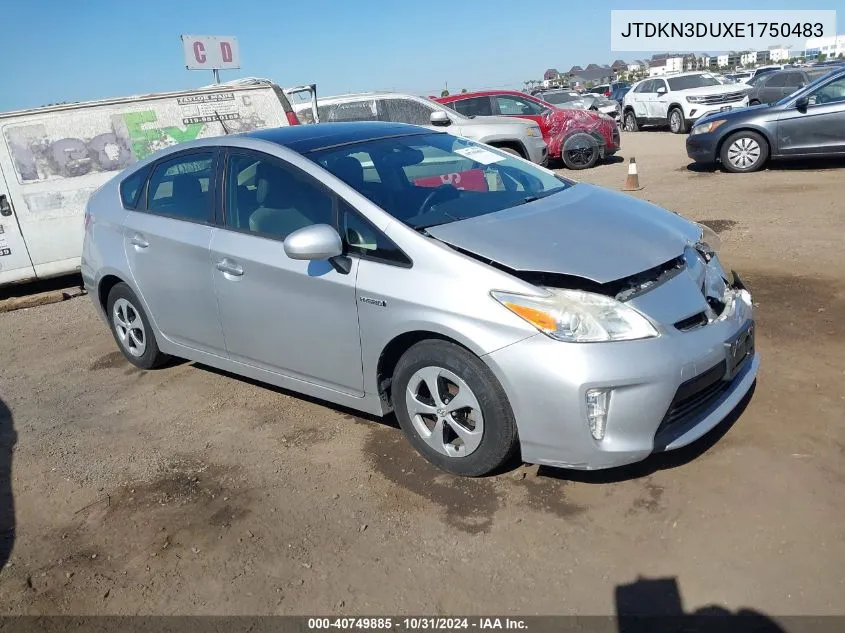 JTDKN3DUXE1750483 2014 Toyota Prius