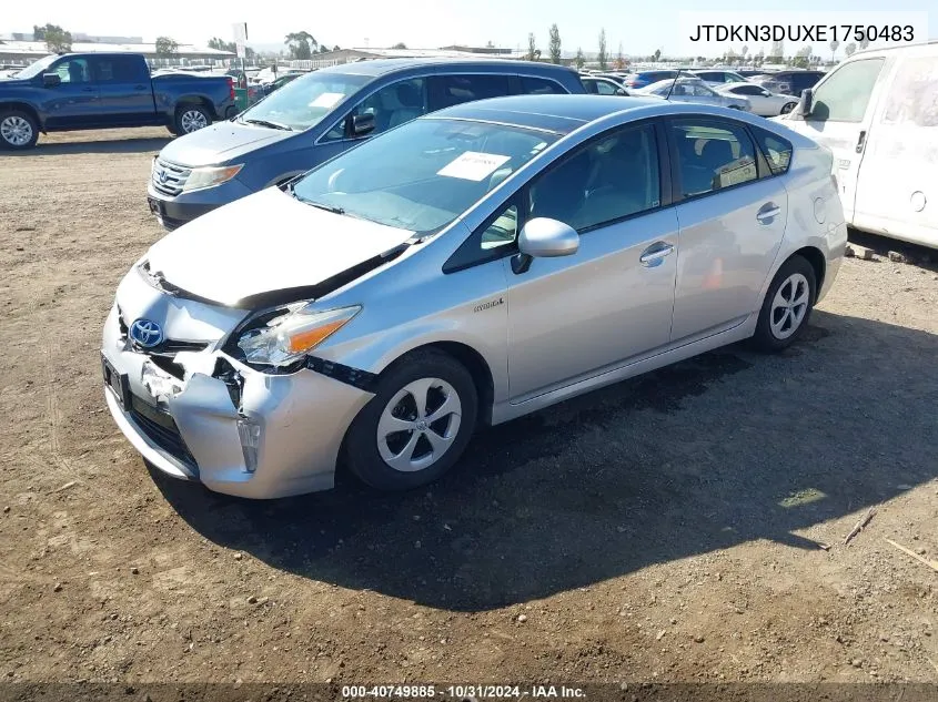 JTDKN3DUXE1750483 2014 Toyota Prius