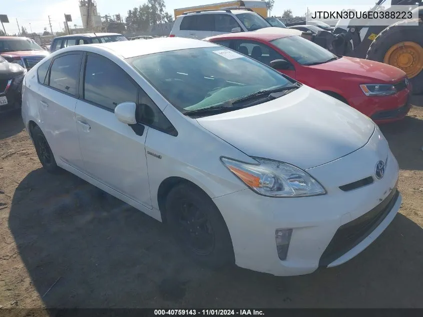 2014 Toyota Prius VIN: JTDKN3DU6E0388223 Lot: 40759143