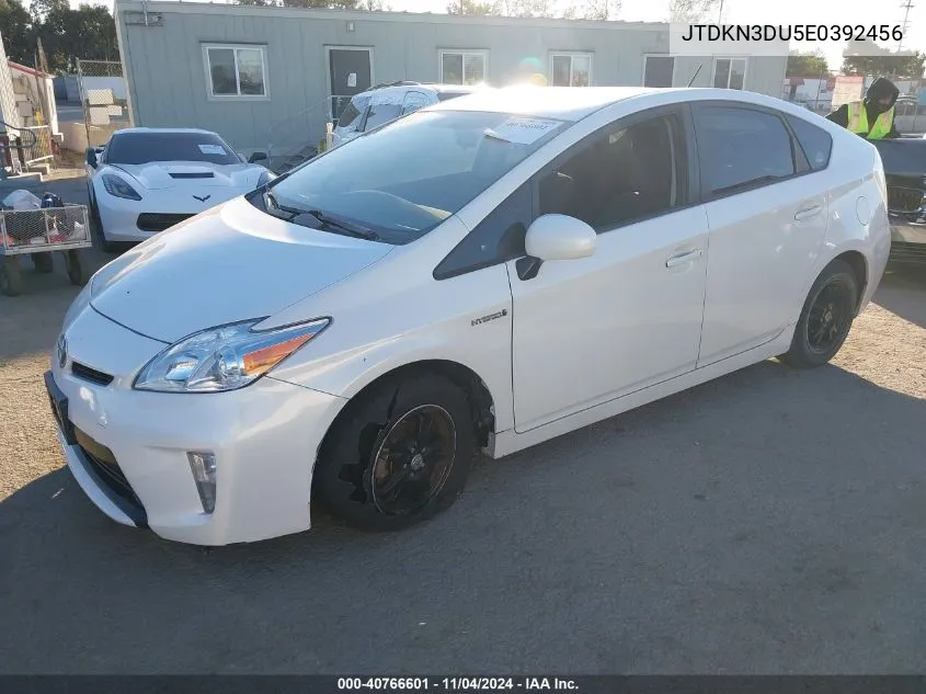 2014 Toyota Prius Two VIN: JTDKN3DU5E0392456 Lot: 40766601