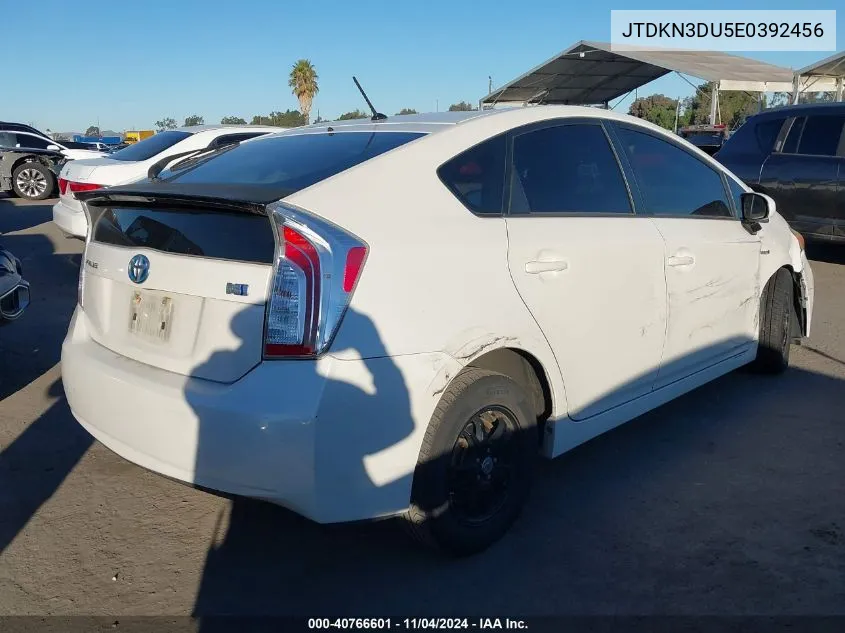 2014 Toyota Prius Two VIN: JTDKN3DU5E0392456 Lot: 40766601