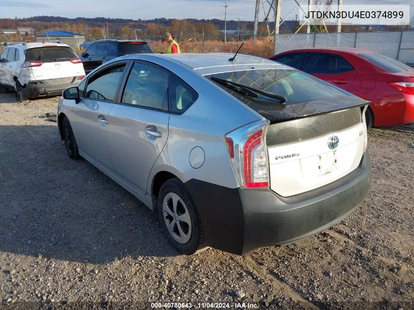 2014 Toyota Prius Two VIN: JTDKN3DU4E0374899 Lot: 40780543