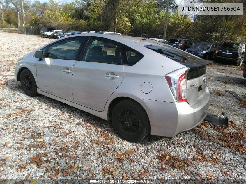 2014 Toyota Prius Two VIN: JTDKN3DU6E1766504 Lot: 40784150