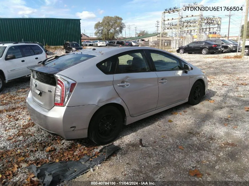 2014 Toyota Prius Two VIN: JTDKN3DU6E1766504 Lot: 40784150