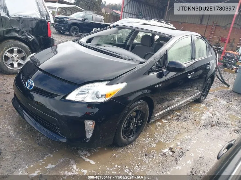 2014 Toyota Prius Two VIN: JTDKN3DU2E1780397 Lot: 40785447